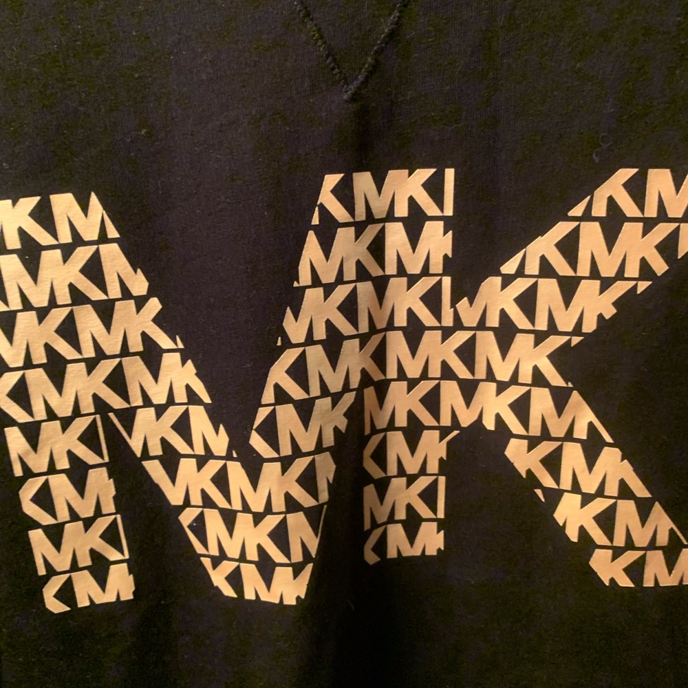 Michael KORS, NEW NEVER WORN, Large BLACK long sleeve sweatshirt, top Round neck - Picture 7 of 7